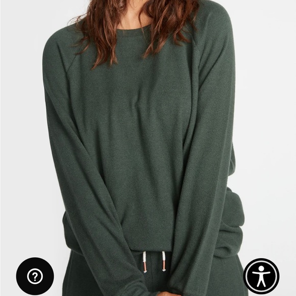 Volcom Lil Fleece Crew Dark Pine - Picture 3 of 13